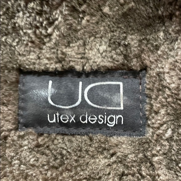Utex Design leather/shearling  Coat in dark Brown Sz.L - Picture 8 of 8